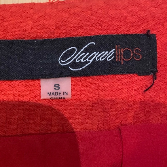 Red pencil skirt with a slit - Picture 5 of 5